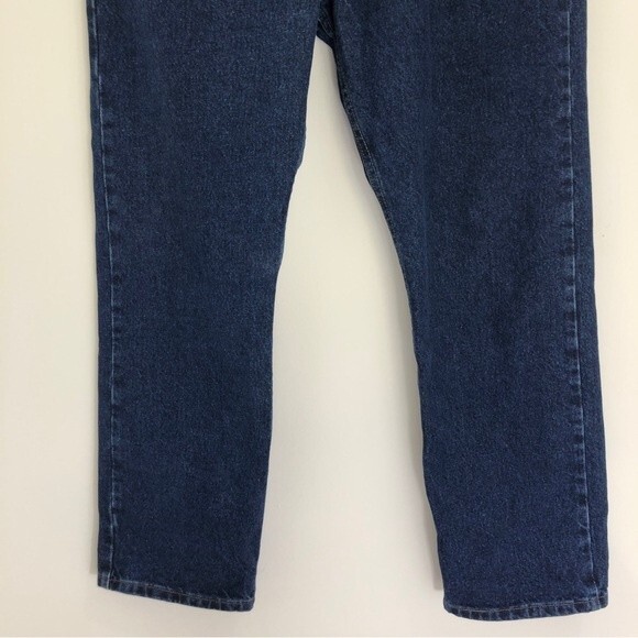 Wrangler Jeans Mens 34 29 Blue Dark Wash Regular Fit Denim Straight 100% Cotton - Picture 3 of 9